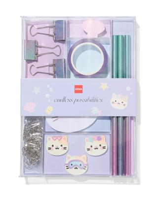 HEMA Bureauset accessoires 20.2x14.3x2.2cm katten