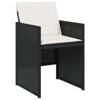 9-delige Tuinset poly rattan zwart - thumbnail