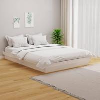 Bedframe massief hout wit 135x190 cm - thumbnail