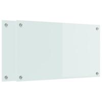VidaXL Keuken achterwand 2 pcs wit 70 x 40 cm gehard glas - thumbnail