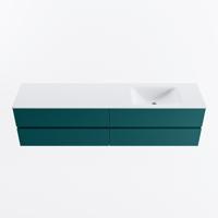 MONDIAZ VICA 190cm badmeubel onderkast Smag 4 lades. Wastafel CLOUD rechts zonder kraangat, kleur Talc. - thumbnail