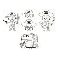 Creativ Company Vellen krimpfolie met motieven piraten, 10st. - thumbnail
