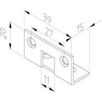 Nemef hoeksluitplaat tbv espagnolet 9x9 1-7 - thumbnail