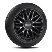 4-Delige Sparco Wieldoppenset Roma 16-inch grijs/zwart SP1696GRBK - thumbnail