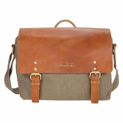 Leren Schoudertas Camel-Mokka Leren Schoudertas Camel-Mokka