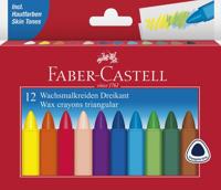 Faber Castell fc-120010 waskrijt driehoek 12 stuks - thumbnail