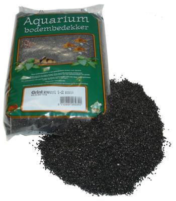 Aquarium grind Edelsplit zwart 1-2, zak a 2,5 kg