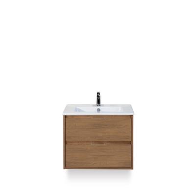 Porto Badmeubelset 70 cm - Honey - Keramische Wastafel Wit Slim