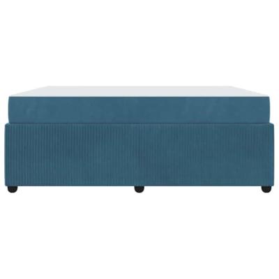 Bedframe met matras met matras Blauw 180 x 200 cm Fluweel
