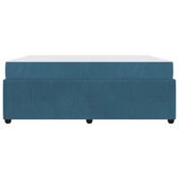 Bedframe met matras met matras Blauw 180 x 200 cm Fluweel - thumbnail
