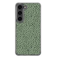 Samsung Galaxy S23 Plus hybride hoesje - Green confetti - thumbnail