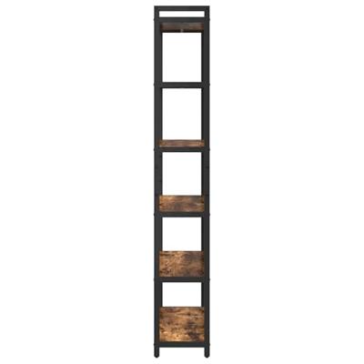 Boekenkast Gerookt eiken 80 x 30 x 188 cm Hout en Staal