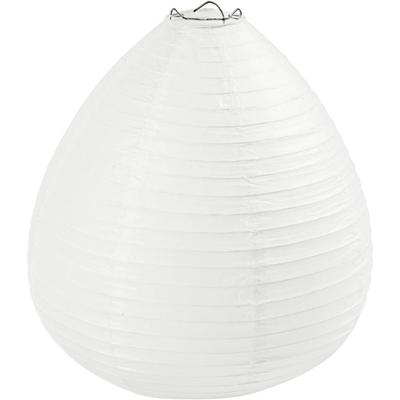 Creativ Company Rijstpapier lamp wit druppel, 27cm