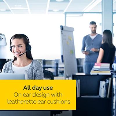 Jabra Evolve 30 MS Mono Headset – Microsoft-gecertificeerde Koptelefoon voor VoIP-softphones met Passive Noise Cancellation – USB-kabel met Controller – Zwart