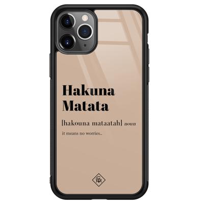 iPhone 11 Pro Max glazen hardcase - Hakuna Matata iPhone 11 Pro Max glazen hardcase - Hakuna Matata