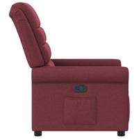 Fauteuil verstelbaar stof wijnrood - thumbnail