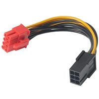 Akasa Stroom Aansluitkabel [1x PCIe-stekker 6-polig - 1x PCIe-stekker 8-polig] 0.10 m Geel, Zwart - thumbnail