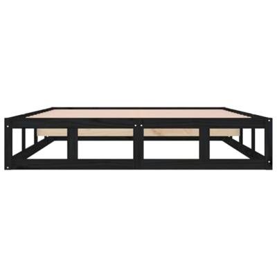 Bedframe massief hout zwart 120x200 cm Bedframe massief hout zwart 120x200 cm