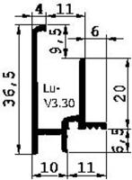 Aanslagprofiel LU.V3.30 geanodiseerd - thumbnail