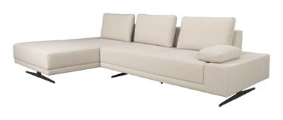 Dutchbone Loungebank 'Shelly' Gemêleerd, Links, kleur Off White