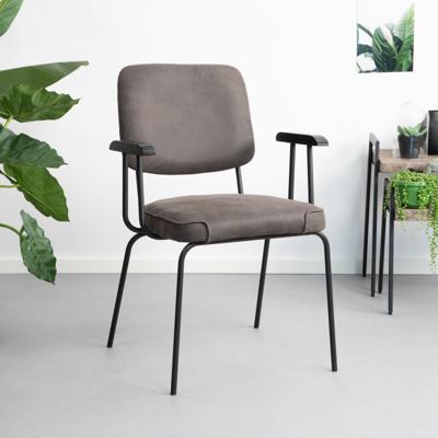 Sohome Eetkamerstoel 'Geraldine' met armleuning, kleur antraciet Sohome Eetkamerstoel 'Geraldine' met armleuning, kleur antraciet