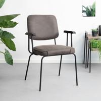 Sohome Eetkamerstoel 'Geraldine' met armleuning, kleur antraciet - thumbnail