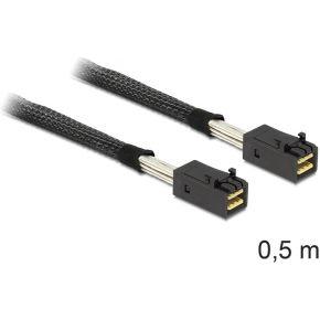Delock HDD Aansluitkabel [1x Mini-SAS-stekker (SFF-8087) - 1x Mini-SAS-stekker (SFF-8087)] 0.50 m Zwart