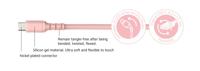 Kabel USB A naar USB-C DCU Roze 1 m - thumbnail