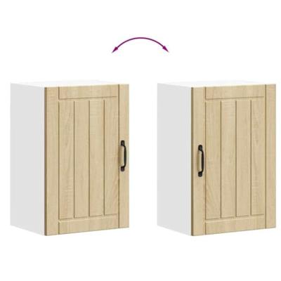 Keukenwandkast Lucca bewerkt hout sonoma eikenkleurig