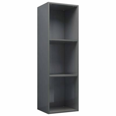 Boekenkast/tv-meubel 36x30x114 cm bewerkt hout hoogglans grijs Boekenkast/tv-meubel 36x30x114 cm bewerkt hout hoogglans grijs