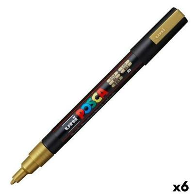 Markeerstift POSCA PC-3M Gouden (6 Stuks)