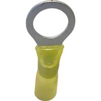 TRU COMPONENTS 1583114 Ringkabelschoen Met krimpkous Dwarsdoorsnede (max.): 6 mm² Deels geïsoleerd Geel 1 stuk(s) - thumbnail