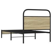 Bedframe zonder matras bewerkt hout sonoma eikenkleur 107x203cm - thumbnail