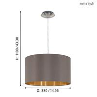 Eglo HanglampMaserlo Cappucino met goud - 31603 - thumbnail