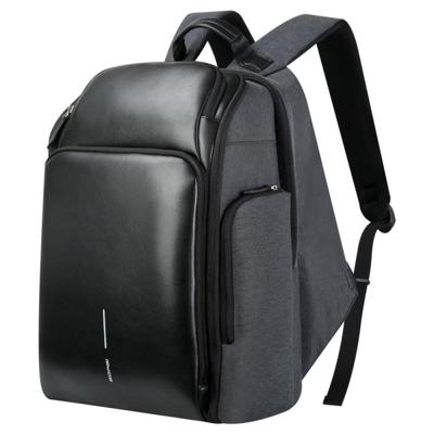 Bopai 851-010128 Business anti-diefstal waterdichte grote capaciteit dubbele schoudertas met USB opladen poort grootte: 34x19x43cm (zwart)