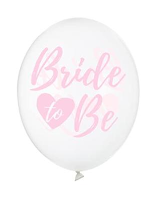Transparante ballonnen Bride To Be roze (6st)