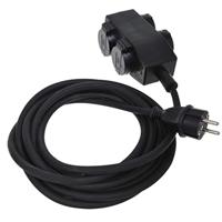 ProPlus Stopcontact Schuko 4-voudig 5M - thumbnail