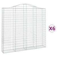 Schanskorven 6 st gewelfd 200x30x180/200 cm ijzer - thumbnail