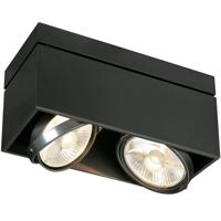 SLV PlafondspotKardamod Square 2-lichts zwart - 117110 - thumbnail