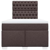 Boxspring met matras stof donkerbruin 120x200 cm - thumbnail