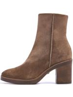 VIA VAI Taara Jade Sierra Farro Bruin Suede Enkellaars met hak Dames - thumbnail