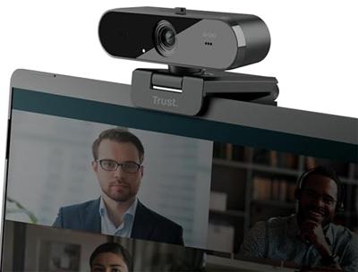 Trust TW-250 QHD Webcam 2560 x 1440 Pixel Standvoet, Klemhouder Trust TW-250 QHD Webcam 2560 x 1440 Pixel Standvoet, Klemhouder