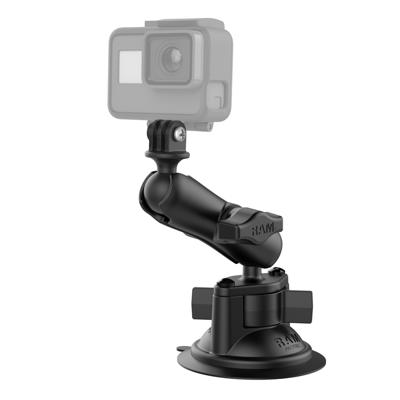 Ram Twist-Lock Suction Cup Mount with Action Camera Adapter - Medium Ram Twist-Lock Suction Cup Mount with Action Camera Adapter - Medium
