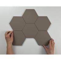 Hexagon Timeless Taupe mat 15x17 - thumbnail