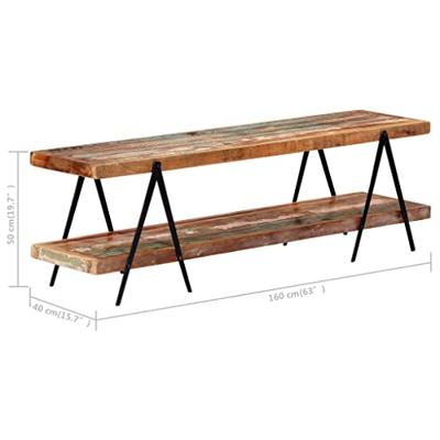 Tv-meubel 160x40x50 cm massief gerecycled hout