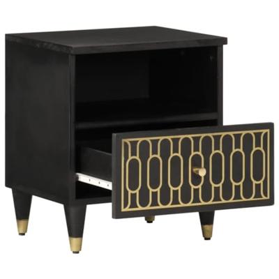 Nachtkastjes 2 st 40x33x46 cm massief mangohout