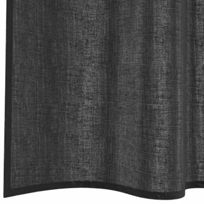 VidaXL Gordijnen voile met roedezakken 2 st zwart