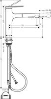 Hansgrohe Zesis M33 ééngreeps keukenmengkraan 160 uittrekbare vuistdouche 2jet sBox lite, mat zwart - thumbnail