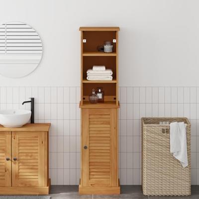 Badkamermeubelset met plank VIGO 2 pcs Bruin en Honingbruin