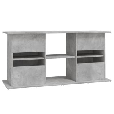 Aquariumstandaard 121x41x58 cm bewerkt hout betongrijs - thumbnail